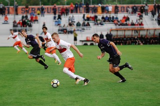 The game at the SU Soccer Stadium was the final match of the Central New York Classic.