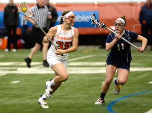 Syracuse attack Michelle Tumolo and the Orange helped run the One Love clinic in Notre Dame (Md.) Preparatory during its trip to face Towson.