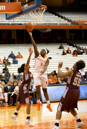 Alexis Peterson and the rest of Syracuse's guards have been a major strength this season. The Orange looks to stay undefeated against the Hawkeyes. 