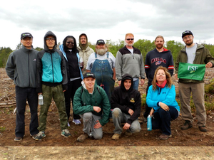 Several members of the SUNY-ESF community helped break a Guinness World Record by planting 202,935 trees across North America from Vancouver Island, British Columbia to New York City on May 20. The SUNY-ESF group planted 1,622 trees in Boonville, New York. 