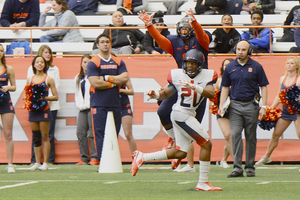 Cordell Hudson anchored the Orange counterattack with a team-leading nine tackles on Saturday.