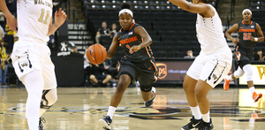 Alexis Peterson re-entered the game in the fourth quarter after Wake Forest cut SU's lead to 12. With Peterson back in the game, Syracuse opened up the lead to 26. 