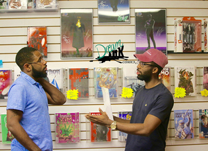 (From left) Ethan Jackson and Kristofer Pearce, both students at University of Alabama, now sell their comics in six different stores across the United States.