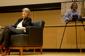 Associated Press correspondent Kathy Gannon traveled to Newhouse on Monday to receive the Tully Free Speech Award for her work covering Afghanistan and Pakistan. 