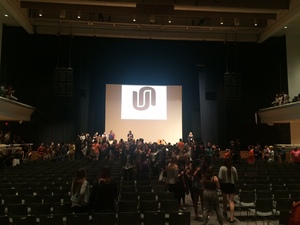 Following a Q&A session with the president of University Union, James Franco posed for selfies and offered up autographs to fans.