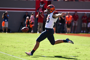 Punter Sterling Hofrichter stepped in for a struggling Cole Murphy on Saturday, taking two kickoffs and driving through a field goal.