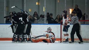 Abbey Miller, pictured against Providence, allowed Colgate's second goal midway through the third period and Syracuse couldn't answer in the SU loss.