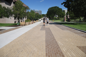 The portion of the University Place promenade between E.S. Bird Library and the S.I. Newhouse School of Publications will close Tuesday morning. 