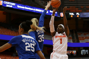 Raven Fox and Isis Young came off the bench and provided the points SU needed for the win. 