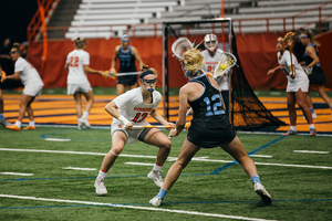 Lila Nazarian, pictured defending against UNC, will be a big part of shutting down a high-powered Boston College offense on Thursday.