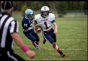 Ray Leach carries the ball last season for Pulaski. Now a senior, Leach was the Blue Devils’ leading rusher in 2017, with 475 yards on the ground.
