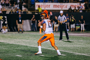 Tommy DeVito threw for 42 yards in his Syracuse debut on Friday night.