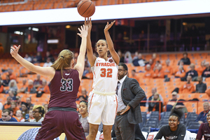 Miranda Drummond made five 3-pointers in SU's 96-51 win on Wednesday.