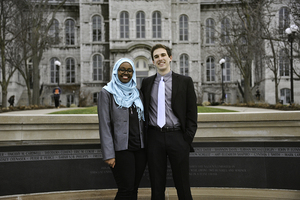 Ghufran Saliha nd Kyle Rosenblum are president and vice president of Syracuse University’s Student Association, respectively.