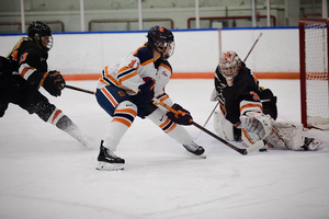 Kelli Rowswell, pictured against Princeton earlier this season, has registered 10 points this season. 