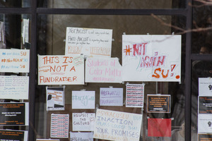 #NotAgainSU previously held a sit-in at the Barnes Center at The Arch for eight days in November