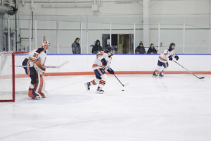 Mae Batherson quarterbacks the Orange's second power play unit.