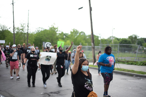 Protested have marched and demonstrated for hours and into the night since Saturday.