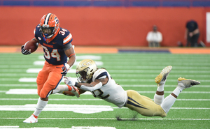 After an slow rushing attack in its first two games, Sean Tucker exploded for 112 rushing yards as Syracuse's featured back. 