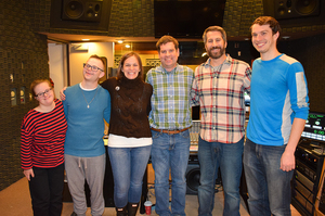 The Access Audio team works with interns from InclusiveU to create audio stories. 