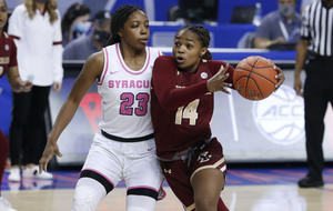 Kiara Lewis' 21 points led SU over Boston College, 67-61.