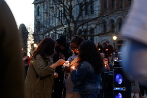 Organizers gathered in Hanover Square on Sunday to honor the lives lost in the Atlanta shootings last week. 