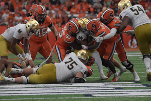 The Orange allowed over 200 rushing yards in the loss to the Fighting Irish.