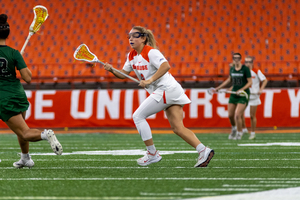 Megan Carney netted four goals in the game’s first 20 minutes as Syracuse beat Pittsburgh in comfortable fashion 16-4. 