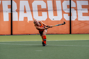 Syracuse's top three goal-scorers — Eefke van den Nieuwenhof (pictured), Charlotte de Vries and Pieke van de Pass — all made the All-ACC First Team. Van den Nieuwenhof was also named the ACC Defensive Player of the Year.