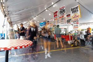 As part of Festa Italiana, several food vendors serve Italian food. The fest was in front of Syracuse City Hall for the weekend