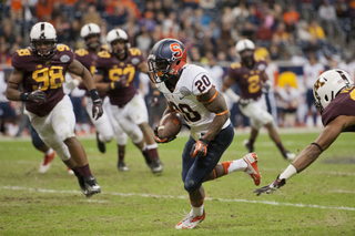 Brisly Estime breaks free during his game-changing punt return.