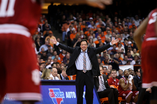 Hoosiers head coach Tom Crean lashes out during the second half.