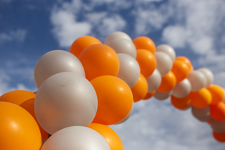 Balloons on the quad helped officially inaugurate Kent Syverud in to his position as the 12th chancellor on April 11, 2014.