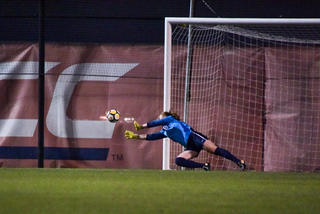 Syracuse senior keeper Courtney Brosnan tied her season-high with nine saves on the night for the Orange.