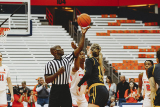 After the opening tip, the changed only twice in a game the Orange dominated from start to finish.