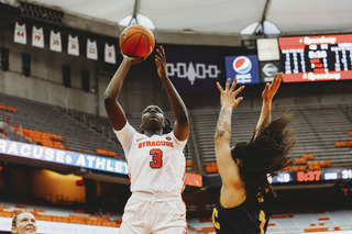 Maeva Djaldi-Tabdi picked up four personal fouls, but overall SU improved on its foul trouble from the past few games.