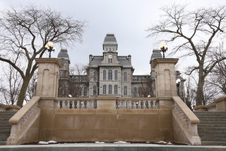 March 13: Students leave behind a nearly-empty campus as they depart for spring break and the unforeseeable future due to the COVID-19 pandemic. Three days later, SU announced it would move classes online for the rest of the semester.